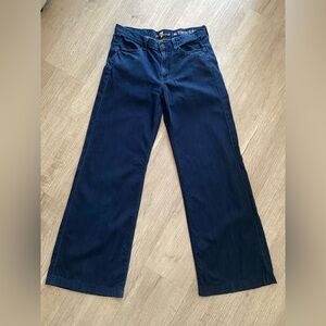 7 For All Mankind The Trouser Lightweight Y2K Wide Leg Dark Wash - Sz 27
